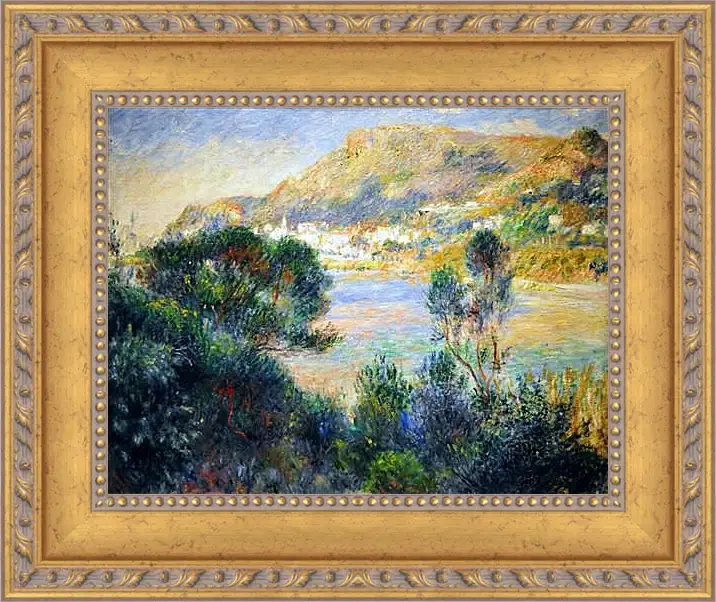 Картина в раме - View From Cap Martin of Monte Carlo. Пьер Огюст Ренуар