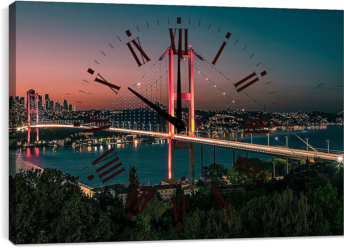 Часы картина - Городской мост