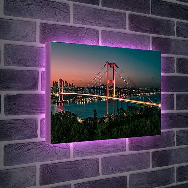 Лайтбокс световая панель - Городской мост