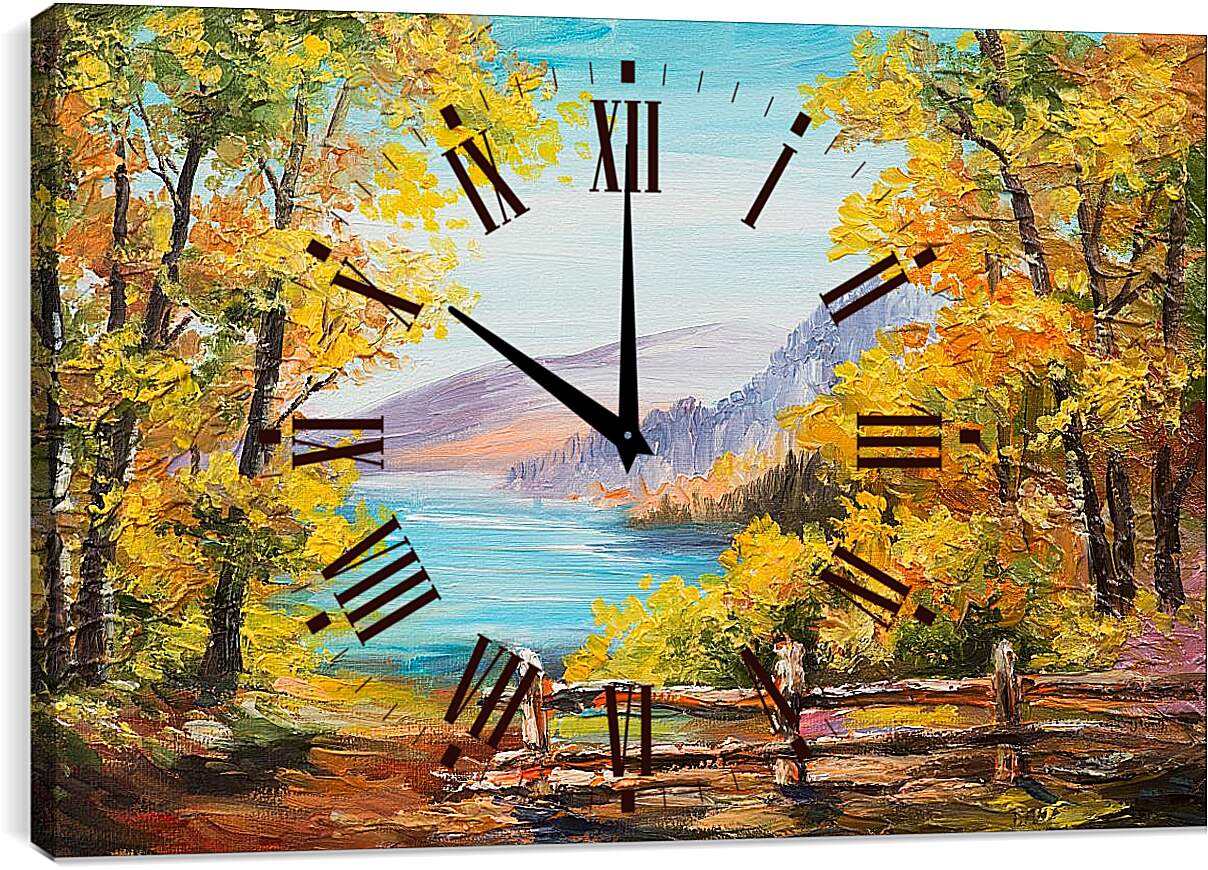 Часы картина - Осень во всей красе