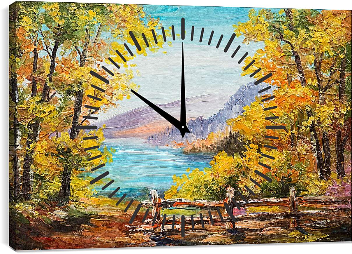 Часы картина - Осень во всей красе