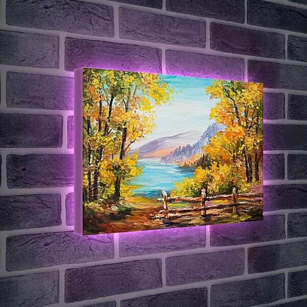 Лайтбокс световая панель - Осень во всей красе