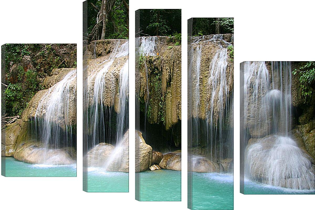 Модульная картина - Красивый маленький водопад