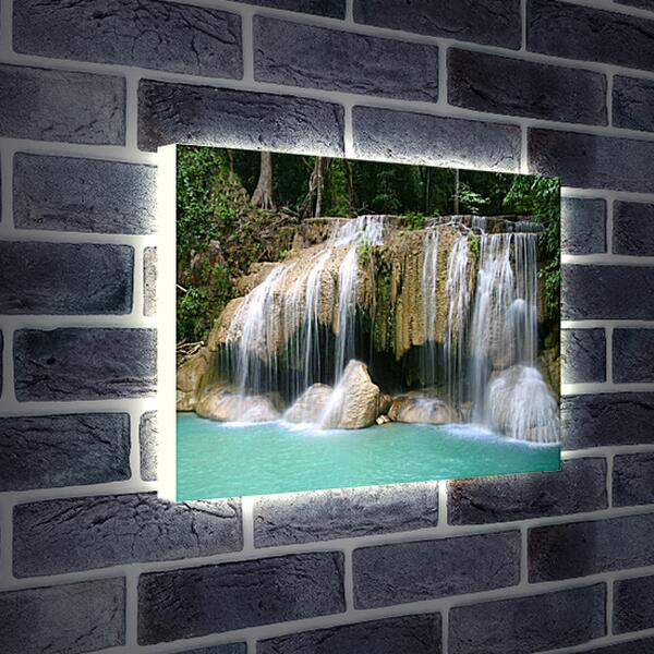 Лайтбокс световая панель - Красивый маленький водопад