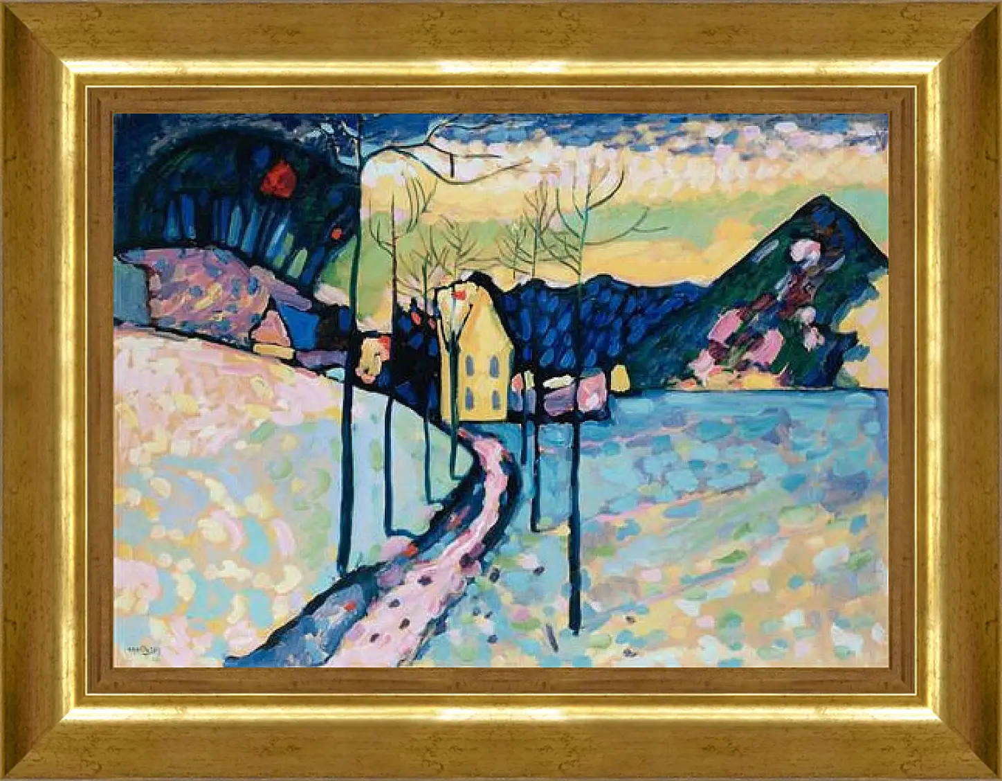Картина в раме - Белый пейзаж. Кандинский Василий