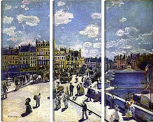 Модульная картина - Le Pont Neuf Paris. Пьер Огюст Ренуар