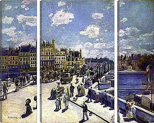 Модульная картина - Le Pont Neuf Paris. Пьер Огюст Ренуар