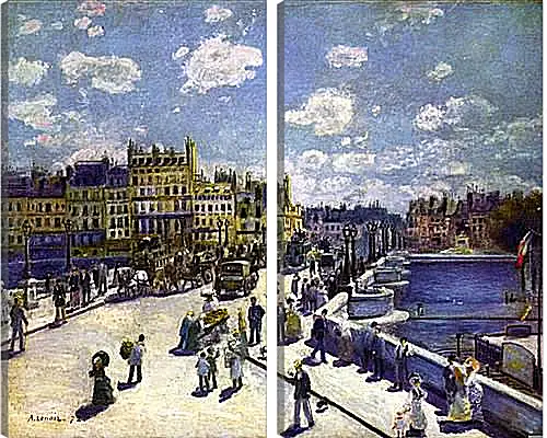 Модульная картина - Le Pont Neuf Paris. Пьер Огюст Ренуар