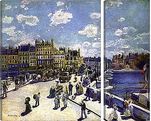 Модульная картина - Le Pont Neuf Paris. Пьер Огюст Ренуар