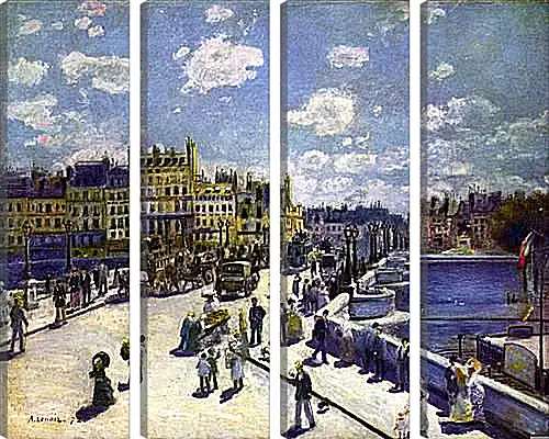 Модульная картина - Le Pont Neuf Paris. Пьер Огюст Ренуар