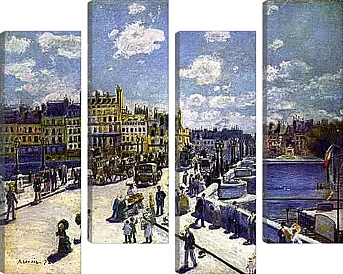Модульная картина - Le Pont Neuf Paris. Пьер Огюст Ренуар
