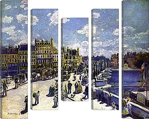 Модульная картина - Le Pont Neuf Paris. Пьер Огюст Ренуар