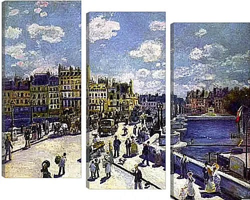 Модульная картина - Le Pont Neuf Paris. Пьер Огюст Ренуар