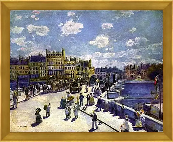 Картина в раме - Le Pont Neuf Paris. Пьер Огюст Ренуар