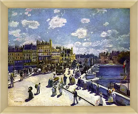 Картина в раме - Le Pont Neuf Paris. Пьер Огюст Ренуар