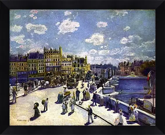 Картина в раме - Le Pont Neuf Paris. Пьер Огюст Ренуар