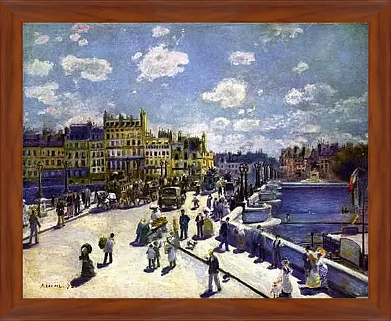 Картина в раме - Le Pont Neuf Paris. Пьер Огюст Ренуар