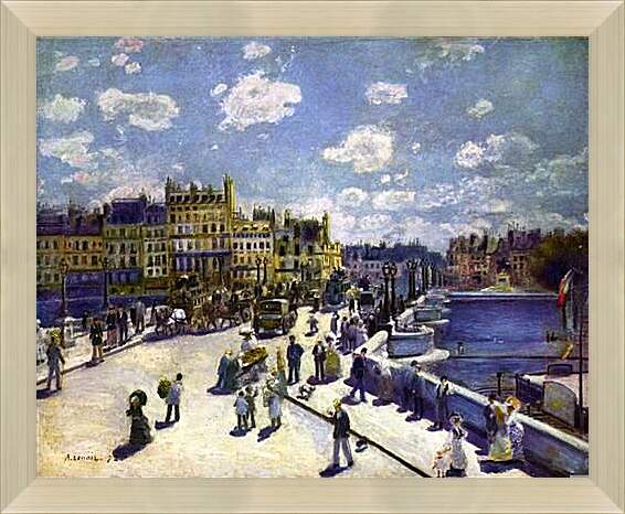 Картина в раме - Le Pont Neuf Paris. Пьер Огюст Ренуар