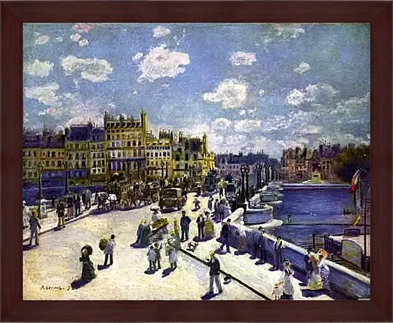 Картина в раме - Le Pont Neuf Paris. Пьер Огюст Ренуар