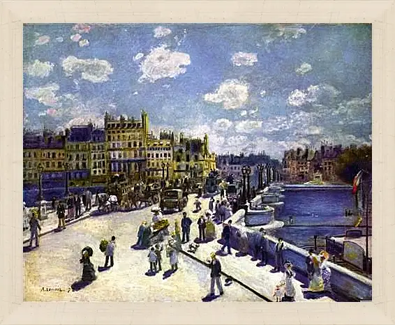 Картина в раме - Le Pont Neuf Paris. Пьер Огюст Ренуар