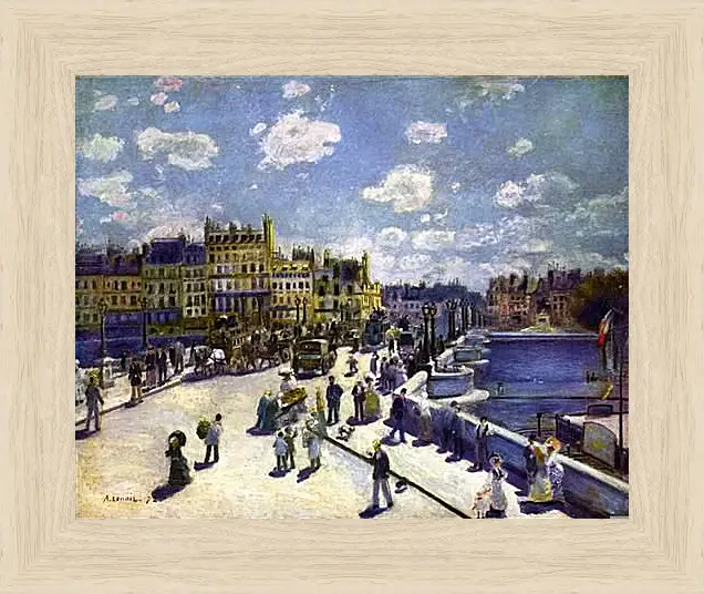 Картина в раме - Le Pont Neuf Paris. Пьер Огюст Ренуар