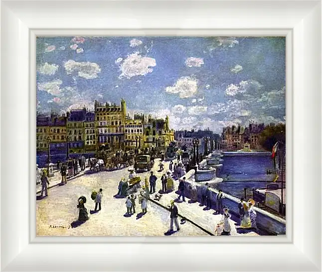 Картина в раме - Le Pont Neuf Paris. Пьер Огюст Ренуар