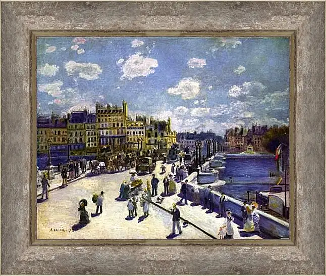 Картина в раме - Le Pont Neuf Paris. Пьер Огюст Ренуар