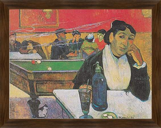 Картина в раме - Cafe de Nuit, Arles. Поль Гоген