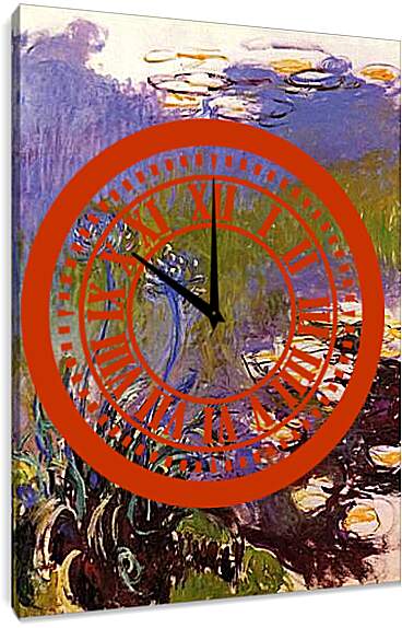 Часы картина - Blue Tuberosen. Клод Моне