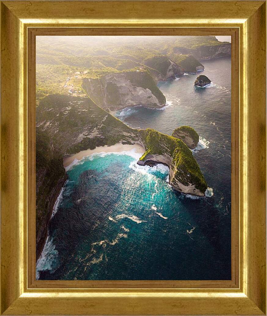 Картина в раме - Море и скалы