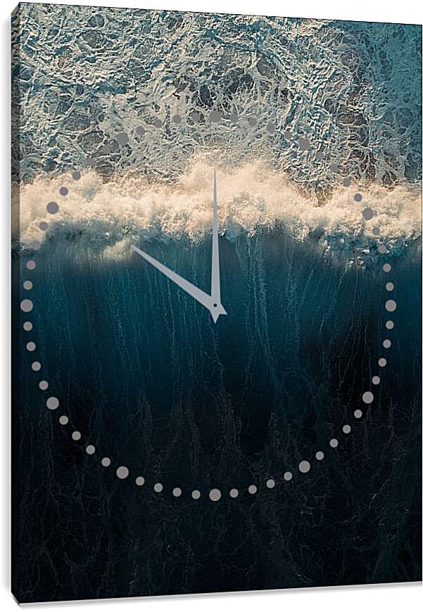 Часы картина - Морские волны