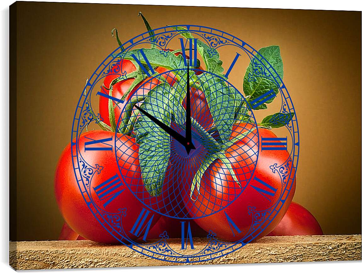 Часы картина - Спелые помидоры