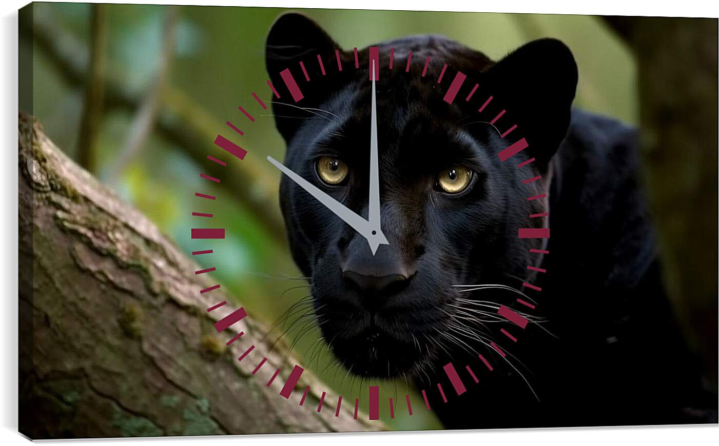 Часы картина - Пантера