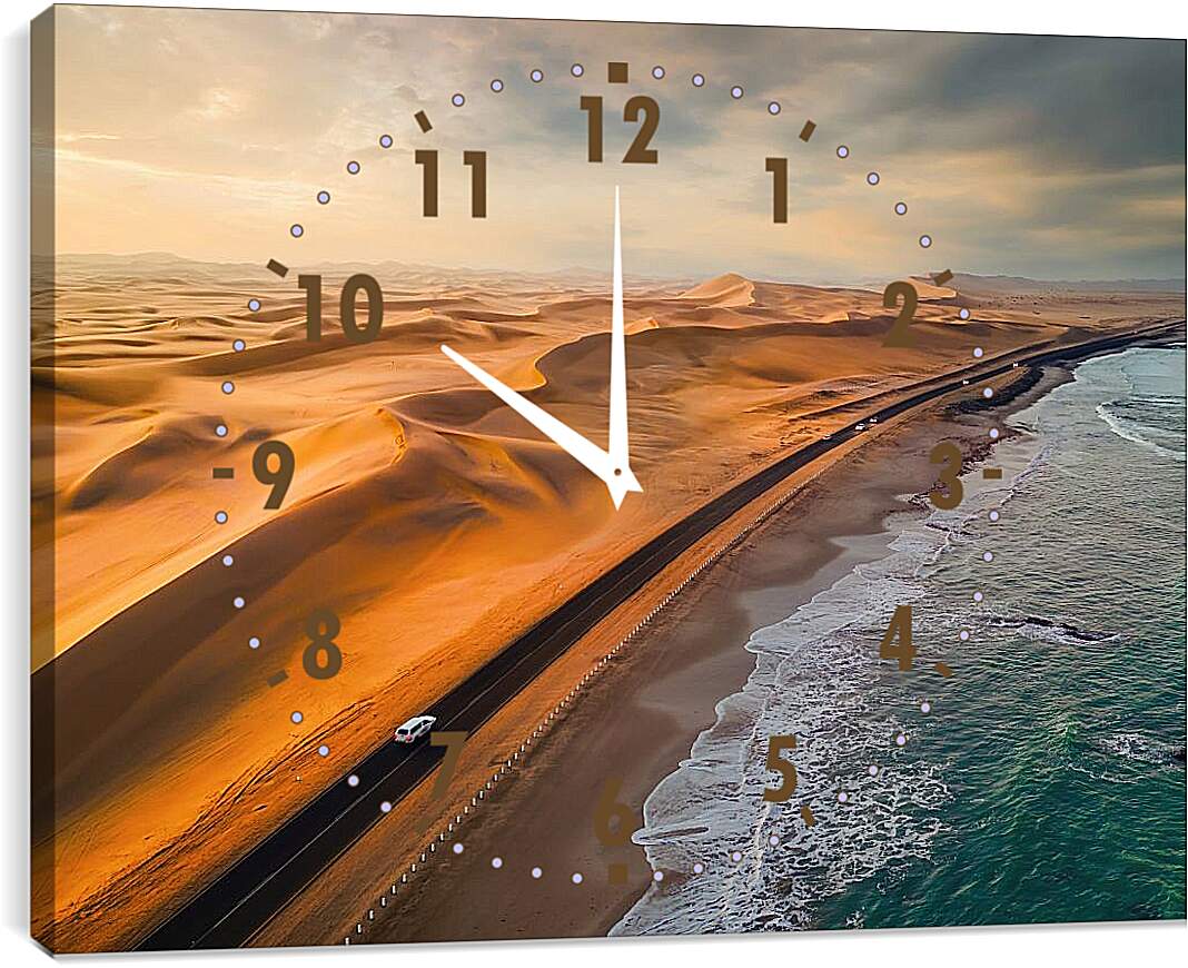 Часы картина - Дорога на побережье