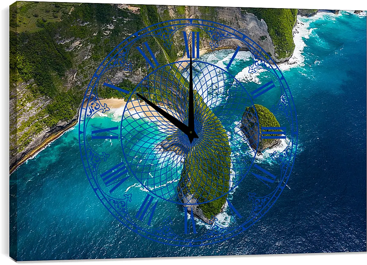 Часы картина - Море, скалы