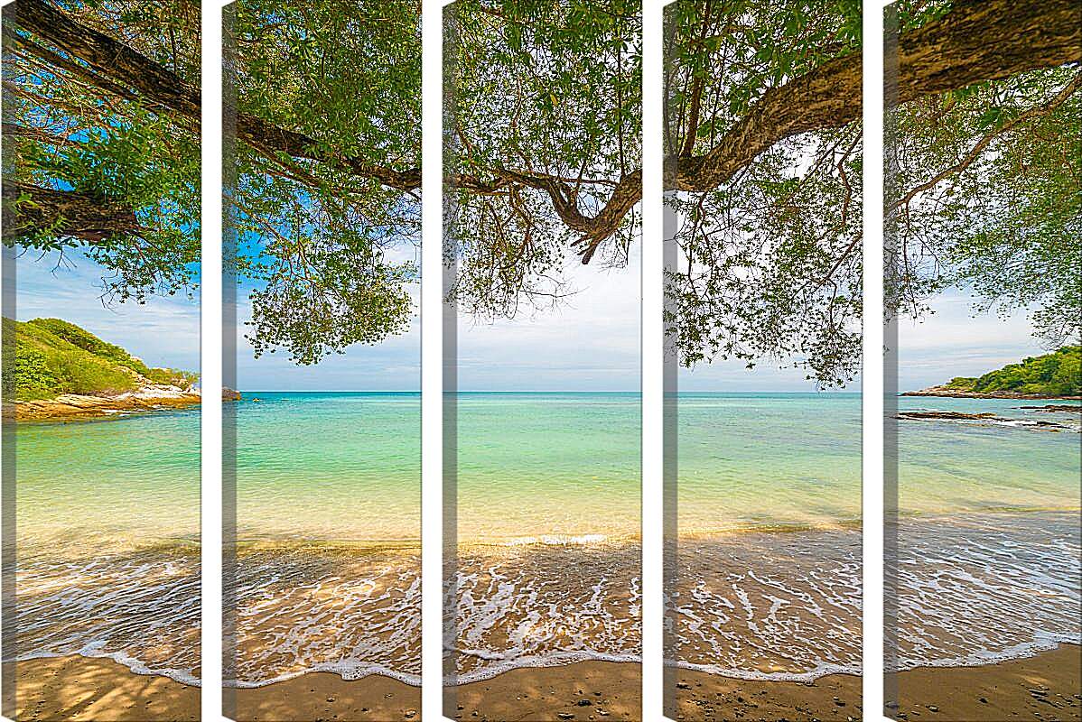Модульная картина - Вид с пляжа на море