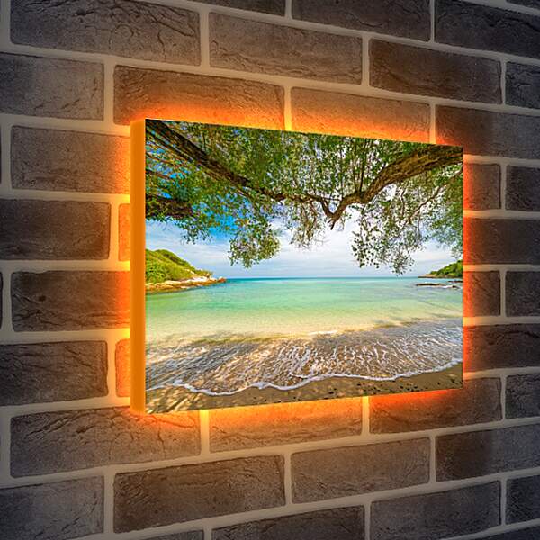 Лайтбокс световая панель - Вид с пляжа на море