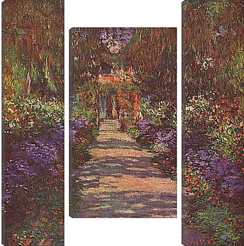 Модульная картина - Garden Path. Клод Моне