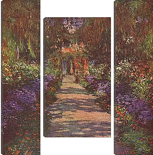 Модульная картина - Garden Path. Клод Моне