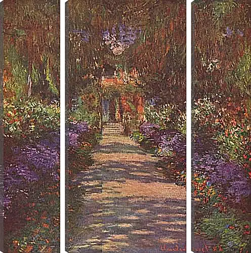 Модульная картина - Garden Path. Клод Моне