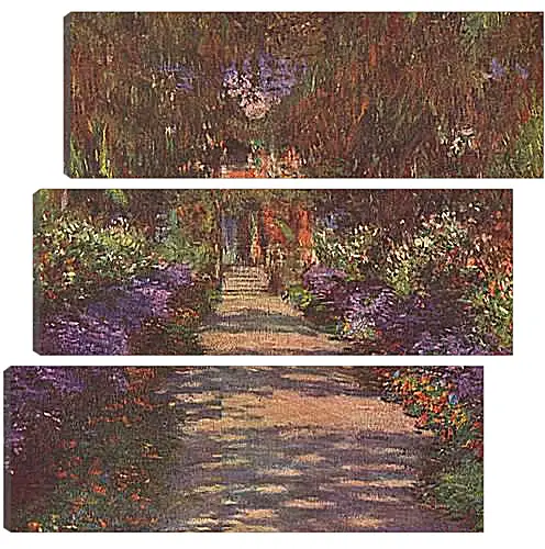 Модульная картина - Garden Path. Клод Моне