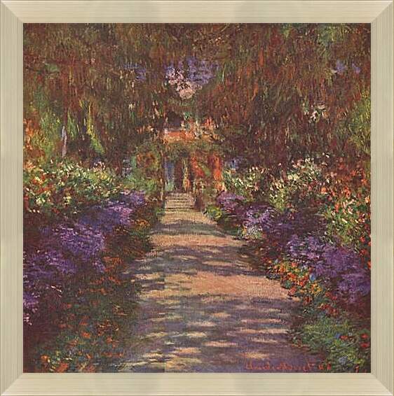 Картина в раме - Garden Path. Клод Моне