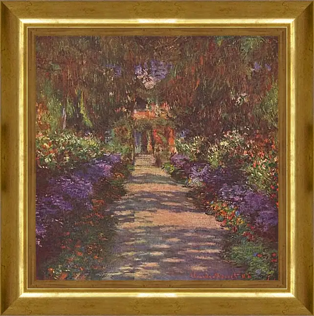 Картина в раме - Garden Path. Клод Моне