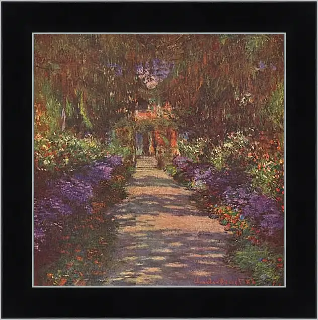 Картина в раме - Garden Path. Клод Моне