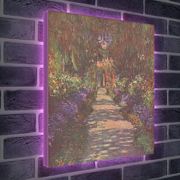 Лайтбокс световая панель - Garden Path. Клод Моне