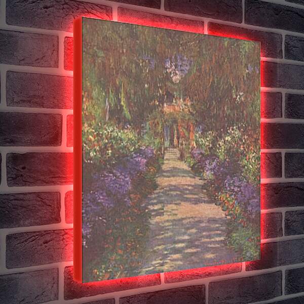 Лайтбокс световая панель - Garden Path. Клод Моне