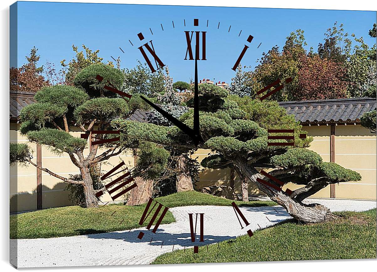Часы картина - Японский сад в Краснодаре
