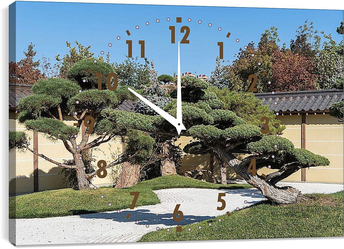 Часы картина - Японский сад в Краснодаре