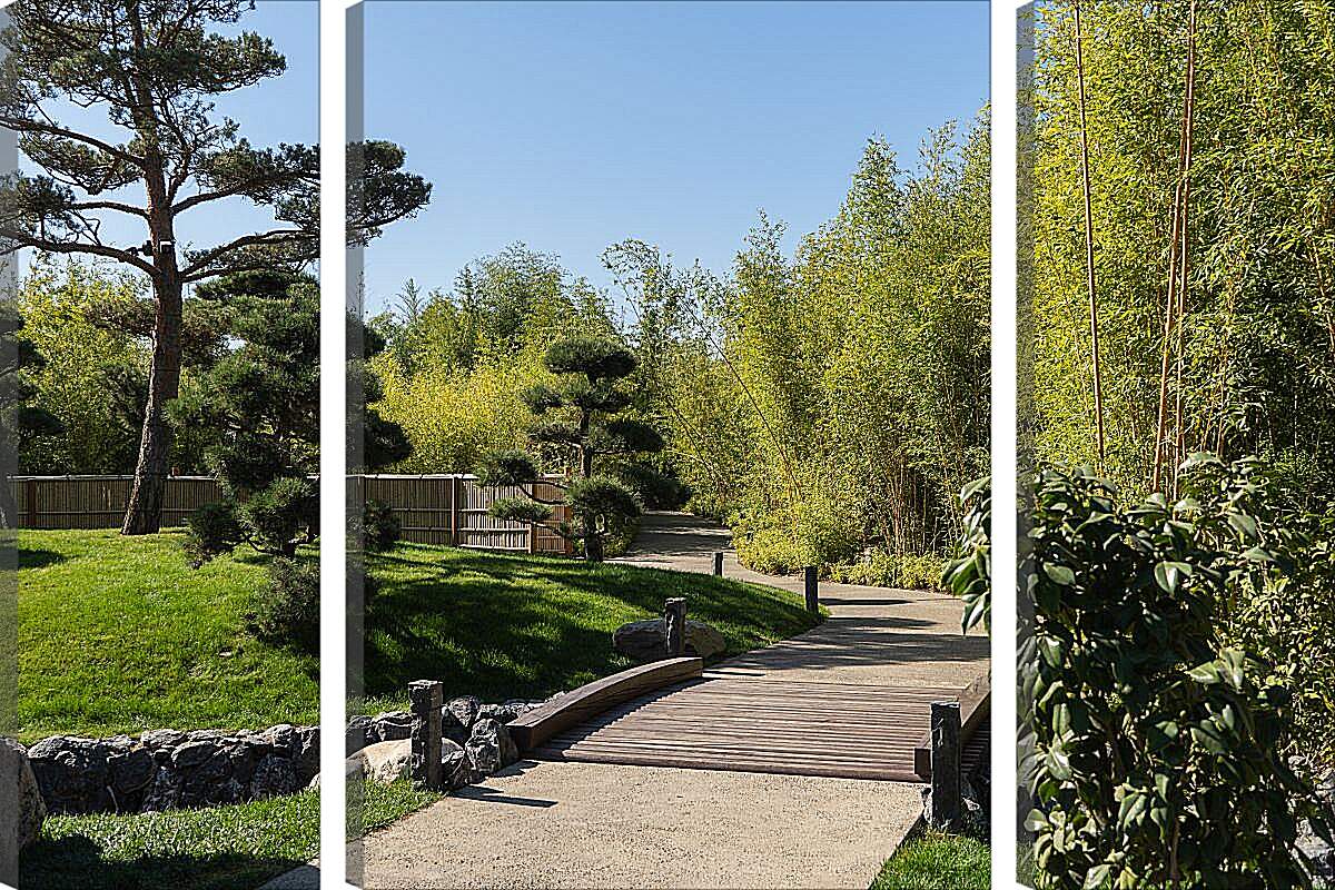 Модульная картина - Японский сад. Краснодар