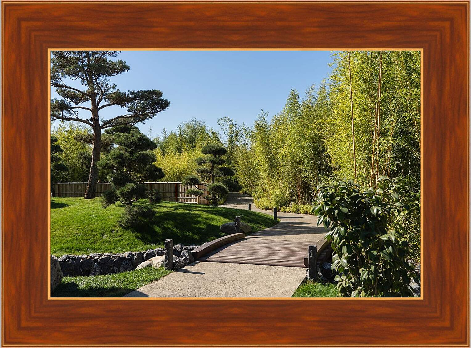Картина в раме - Японский сад. Краснодар